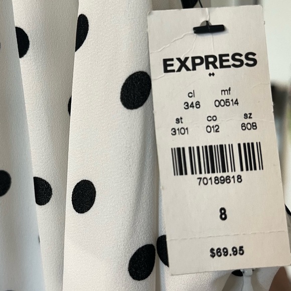 Express Black and White Polka Dot Dress - Picture 5 of 5